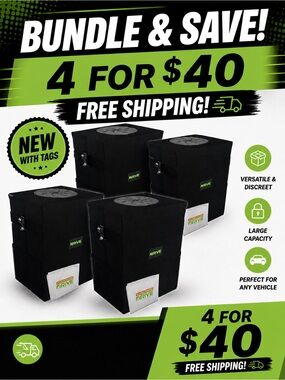 Car Truck Boat Trash Can Bin 4/$40 & 20 trash bags Small Spaces NEW Father’s Day